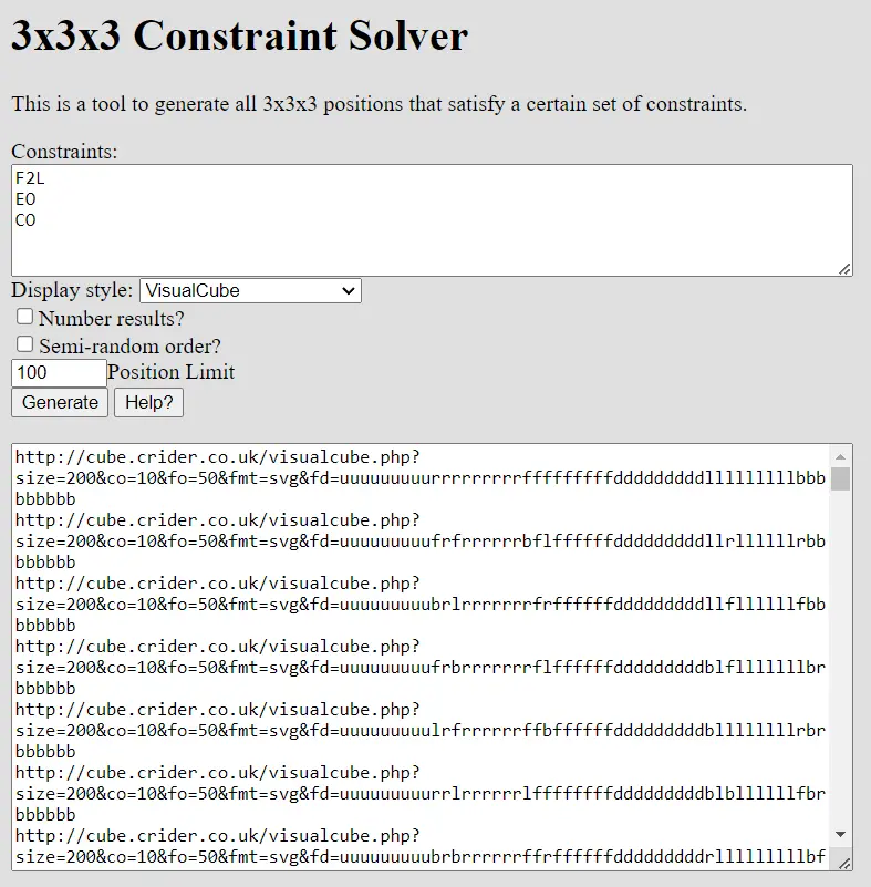 The Constraint Solver interface